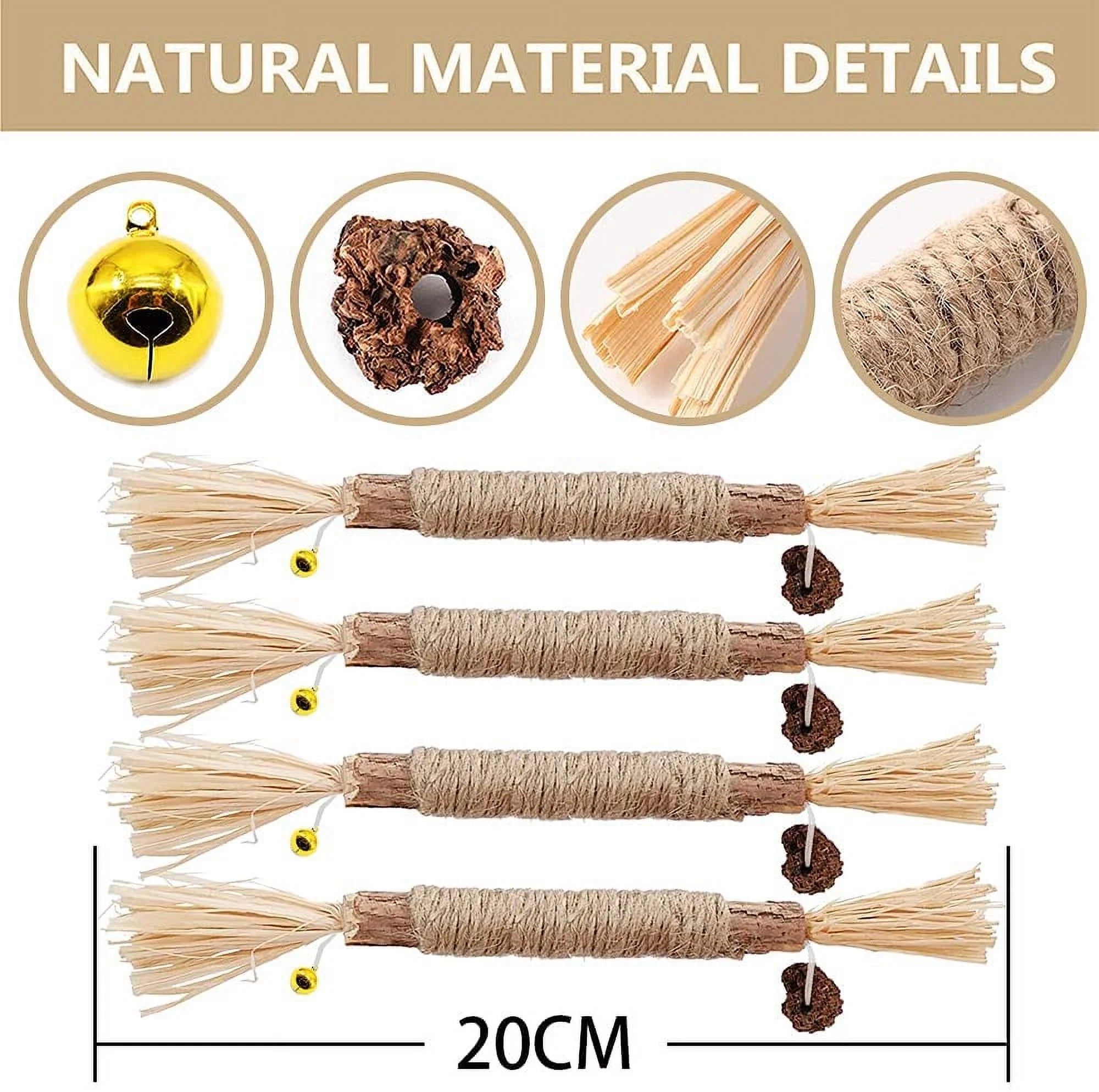 4Pcs Cat Chew Sticks,Catnip Stick,Catnip Sticks,Cat Grass Stick,Molar Cat Interactive Stick,Catnip Toys Sticks,Cat Toy Stick,Cat Stick