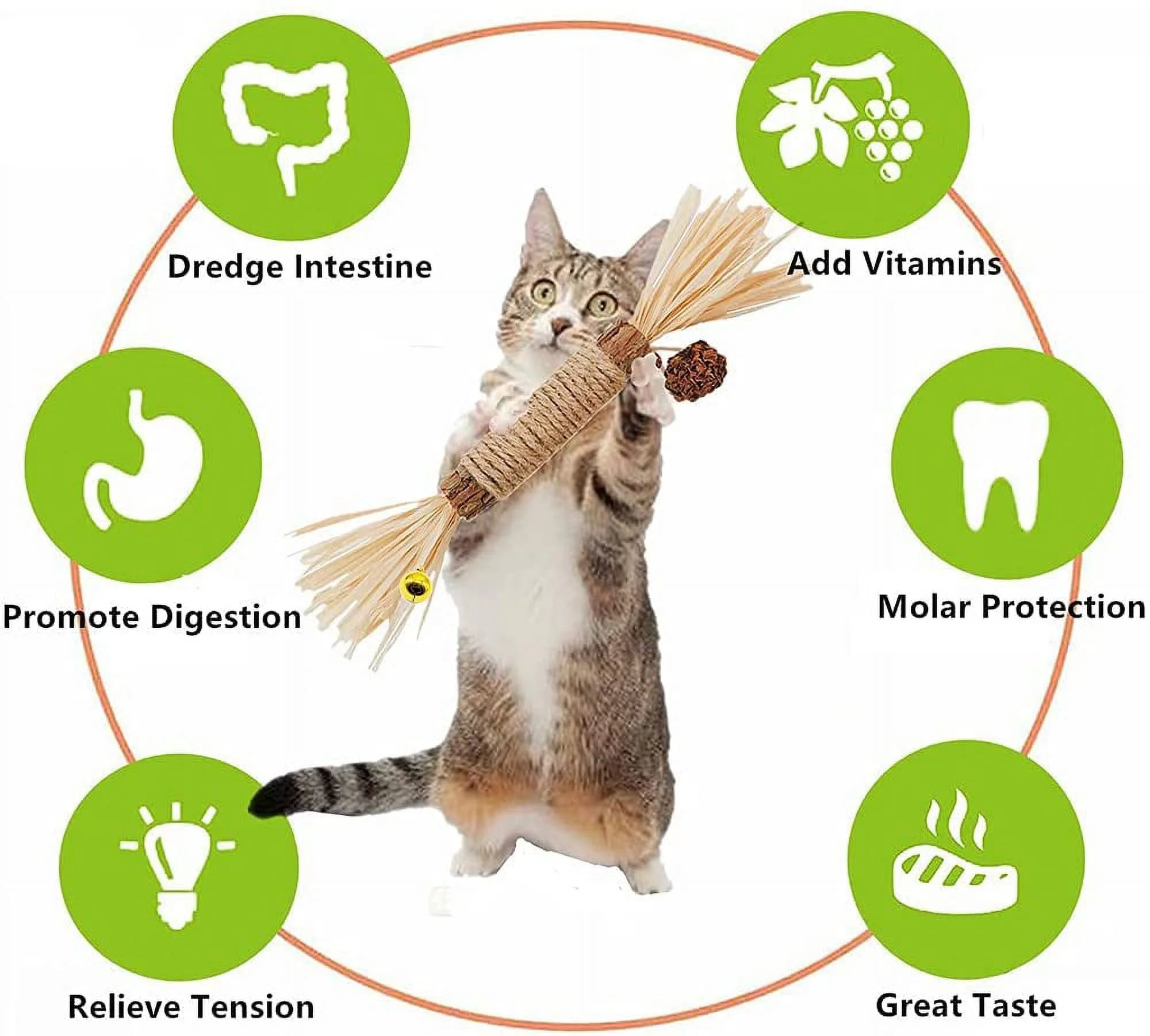 4Pcs Cat Chew Sticks,Catnip Stick,Catnip Sticks,Cat Grass Stick,Molar Cat Interactive Stick,Catnip Toys Sticks,Cat Toy Stick,Cat Stick