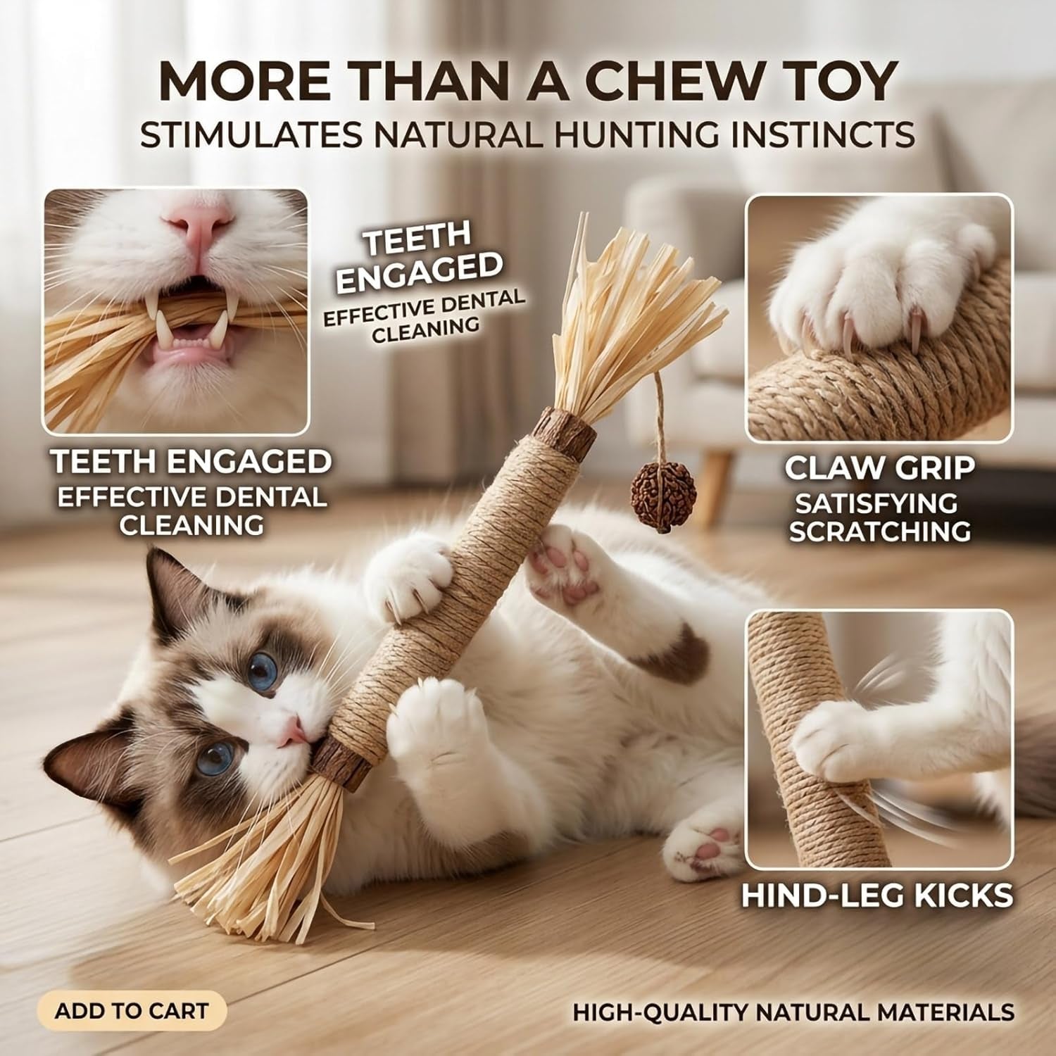 Cat Toys 10Pack Silvervine Chew Stick Kitten Treat Catnip Matatabi Toy Kitty Natural Stuff Catnip for Cleaning Teeth Indoor Dental Snack Interactive