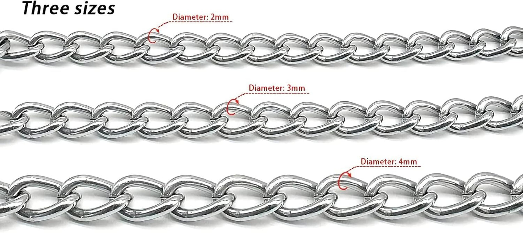 4 Foot /6Foot Metal Dog Chain , Heavy Duty Dog Leashes with Padded Handle for Large & Medium Size Dogswalking, Traffic Training and Travel